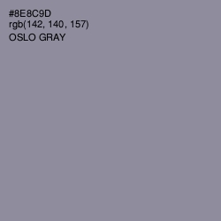 #8E8C9D - Oslo Gray Color Image